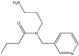 N-(3-aminopropyl)-N-(pyridin-3-ylmethyl)butanamide 结构式