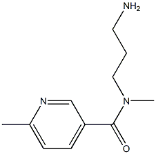 N-(3-aminopropyl)-N,6-dimethylpyridine-3-carboxamide 结构式