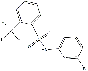 N-(3-bromophenyl)-2-(trifluoromethyl)benzene-1-sulfonamide 结构式