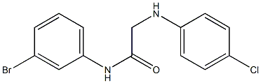 N-(3-bromophenyl)-2-[(4-chlorophenyl)amino]acetamide 结构式