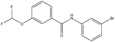 N-(3-bromophenyl)-3-(difluoromethoxy)benzamide 结构式