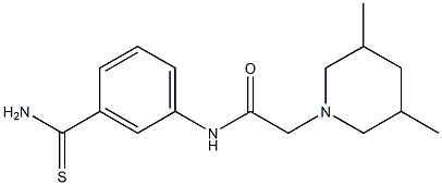 N-(3-carbamothioylphenyl)-2-(3,5-dimethylpiperidin-1-yl)acetamide 结构式