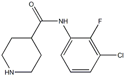 N-(3-chloro-2-fluorophenyl)piperidine-4-carboxamide 结构式