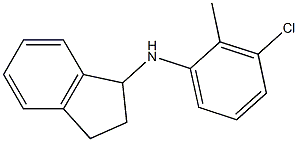 N-(3-chloro-2-methylphenyl)-2,3-dihydro-1H-inden-1-amine 结构式