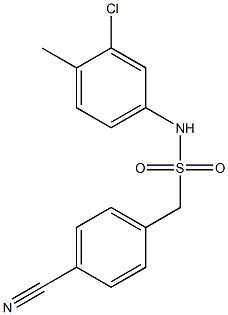 N-(3-chloro-4-methylphenyl)-1-(4-cyanophenyl)methanesulfonamide 结构式