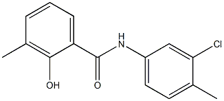 N-(3-chloro-4-methylphenyl)-2-hydroxy-3-methylbenzamide 结构式