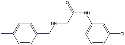 N-(3-chlorophenyl)-2-{[(4-methylphenyl)methyl]amino}acetamide 结构式