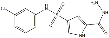 N-(3-chlorophenyl)-5-(hydrazinocarbonyl)-1H-pyrrole-3-sulfonamide 结构式