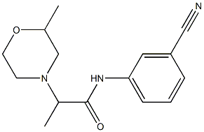 N-(3-cyanophenyl)-2-(2-methylmorpholin-4-yl)propanamide 结构式