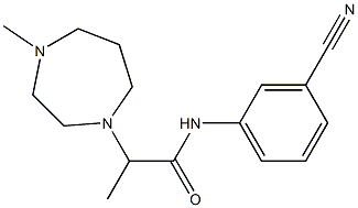 N-(3-cyanophenyl)-2-(4-methyl-1,4-diazepan-1-yl)propanamide 结构式