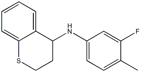N-(3-fluoro-4-methylphenyl)-3,4-dihydro-2H-1-benzothiopyran-4-amine 结构式