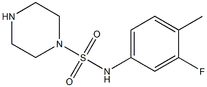 N-(3-fluoro-4-methylphenyl)piperazine-1-sulfonamide 结构式