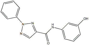 N-(3-hydroxyphenyl)-2-phenyl-2H-1,2,3-triazole-4-carboxamide 结构式