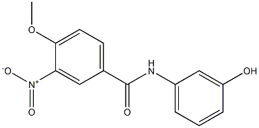 N-(3-hydroxyphenyl)-4-methoxy-3-nitrobenzamide 结构式