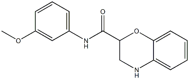 N-(3-methoxyphenyl)-3,4-dihydro-2H-1,4-benzoxazine-2-carboxamide 结构式