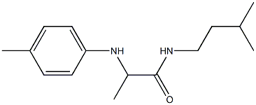 N-(3-methylbutyl)-2-[(4-methylphenyl)amino]propanamide 结构式