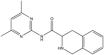 N-(4,6-dimethylpyrimidin-2-yl)-1,2,3,4-tetrahydroisoquinoline-3-carboxamide 结构式