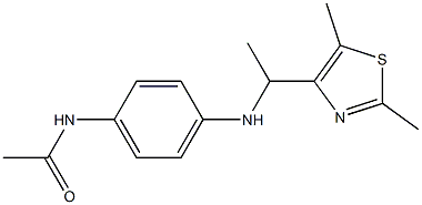 N-(4-{[1-(2,5-dimethyl-1,3-thiazol-4-yl)ethyl]amino}phenyl)acetamide 结构式