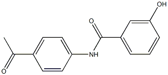 N-(4-acetylphenyl)-3-hydroxybenzamide 结构式