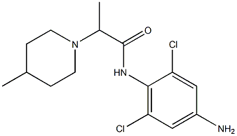 N-(4-amino-2,6-dichlorophenyl)-2-(4-methylpiperidin-1-yl)propanamide 结构式