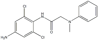 N-(4-amino-2,6-dichlorophenyl)-2-[methyl(phenyl)amino]acetamide 结构式