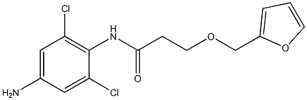 N-(4-amino-2,6-dichlorophenyl)-3-(furan-2-ylmethoxy)propanamide 结构式