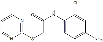 N-(4-amino-2-chlorophenyl)-2-(pyrimidin-2-ylsulfanyl)acetamide 结构式