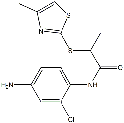 N-(4-amino-2-chlorophenyl)-2-[(4-methyl-1,3-thiazol-2-yl)sulfanyl]propanamide 结构式