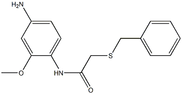 N-(4-amino-2-methoxyphenyl)-2-(benzylsulfanyl)acetamide 结构式