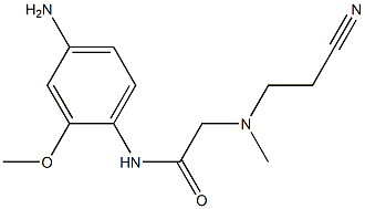 N-(4-amino-2-methoxyphenyl)-2-[(2-cyanoethyl)(methyl)amino]acetamide 结构式