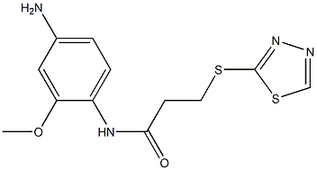 N-(4-amino-2-methoxyphenyl)-3-(1,3,4-thiadiazol-2-ylsulfanyl)propanamide 结构式