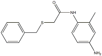 N-(4-amino-2-methylphenyl)-2-(benzylsulfanyl)acetamide 结构式