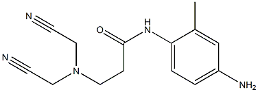 N-(4-amino-2-methylphenyl)-3-[bis(cyanomethyl)amino]propanamide 结构式