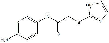 N-(4-aminophenyl)-2-(1H-1,2,4-triazol-5-ylsulfanyl)acetamide 结构式