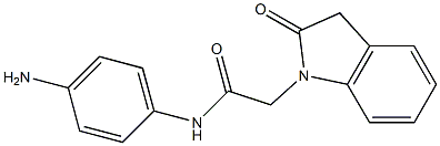 N-(4-aminophenyl)-2-(2-oxo-2,3-dihydro-1H-indol-1-yl)acetamide 结构式