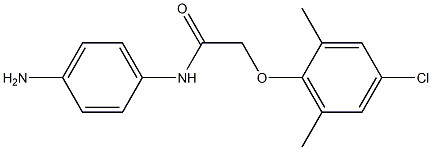N-(4-aminophenyl)-2-(4-chloro-2,6-dimethylphenoxy)acetamide 结构式