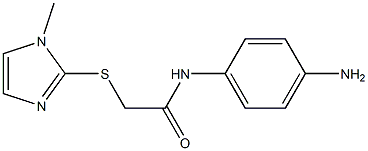 N-(4-aminophenyl)-2-[(1-methyl-1H-imidazol-2-yl)sulfanyl]acetamide 结构式