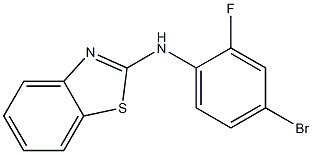 N-(4-bromo-2-fluorophenyl)-1,3-benzothiazol-2-amine 结构式