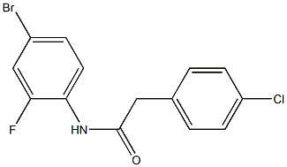 N-(4-bromo-2-fluorophenyl)-2-(4-chlorophenyl)acetamide 结构式