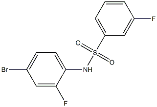 N-(4-bromo-2-fluorophenyl)-3-fluorobenzenesulfonamide 结构式