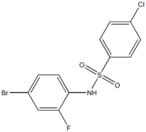 N-(4-bromo-2-fluorophenyl)-4-chlorobenzene-1-sulfonamide 结构式