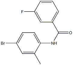 N-(4-bromo-2-methylphenyl)-3-fluorobenzamide 结构式