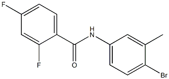 N-(4-bromo-3-methylphenyl)-2,4-difluorobenzamide 结构式