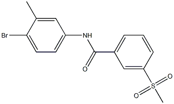 N-(4-bromo-3-methylphenyl)-3-methanesulfonylbenzamide 结构式