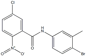 N-(4-bromo-3-methylphenyl)-5-chloro-2-nitrobenzamide 结构式