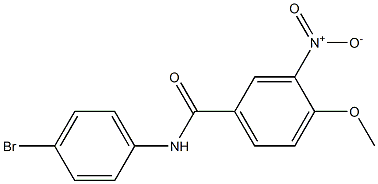 N-(4-bromophenyl)-4-methoxy-3-nitrobenzamide 结构式