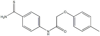 N-(4-carbamothioylphenyl)-2-(4-methylphenoxy)acetamide 结构式