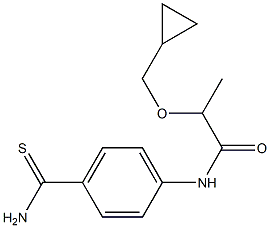 N-(4-carbamothioylphenyl)-2-(cyclopropylmethoxy)propanamide 结构式