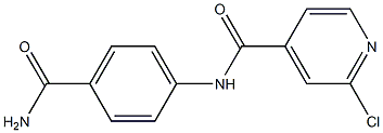 N-(4-carbamoylphenyl)-2-chloropyridine-4-carboxamide 结构式