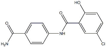 N-(4-carbamoylphenyl)-5-chloro-2-hydroxybenzamide 结构式